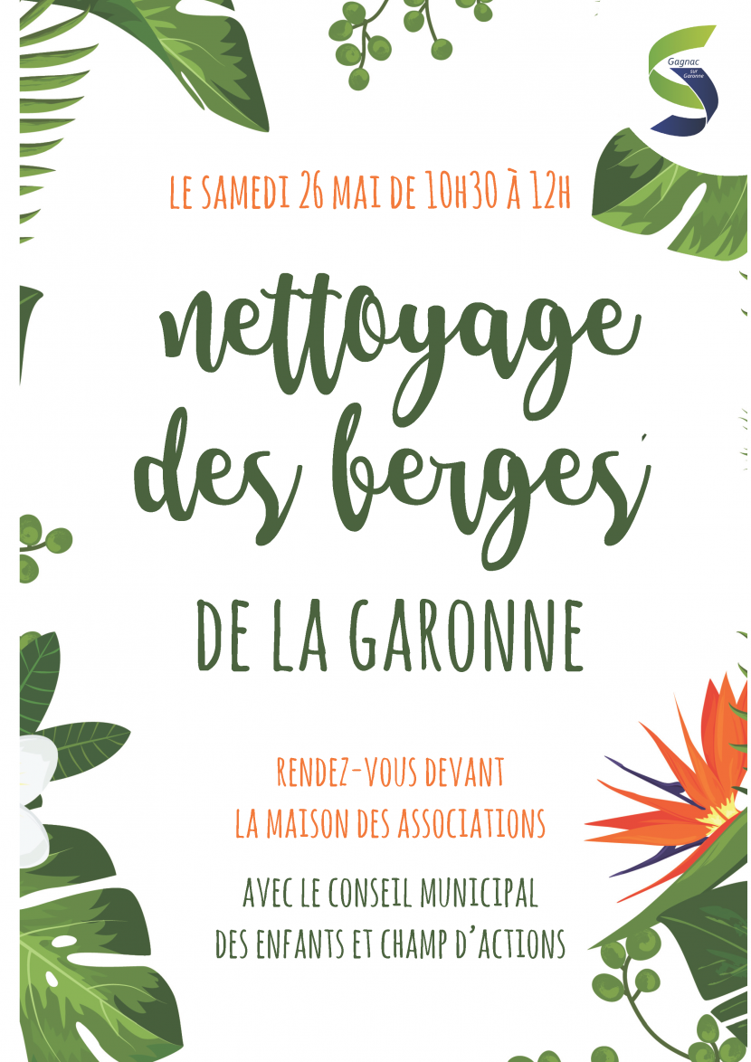 Nettoyage des berges de la Garonne