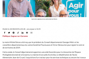 20 08 2019 Contrat De Territoire L'école Cruzel Sera Réhabilitée