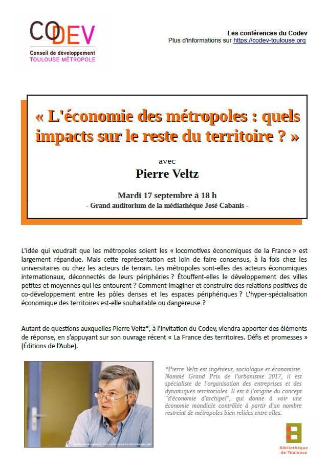 Conférence : « L’économie des métropoles : quels impacts sur le reste du territoire ? »