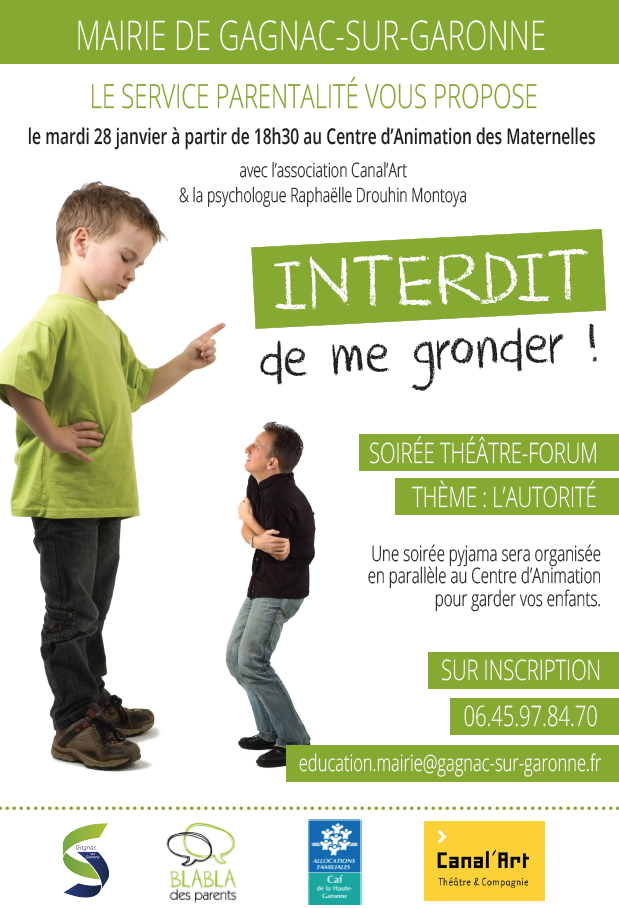 Interdit de me gronder ! Soirée théâtre-débat