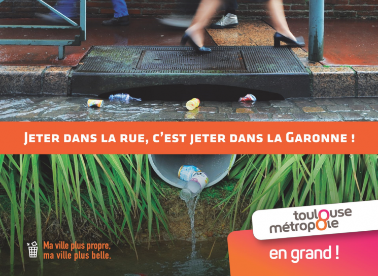 Préservez la Garonne, ne jetez rien sur la voie publique