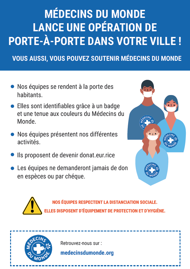 Campagne de porte à porte Médecins du Monde