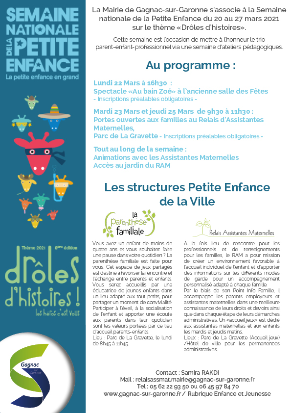 Semaine nationale de la Petite Enfance