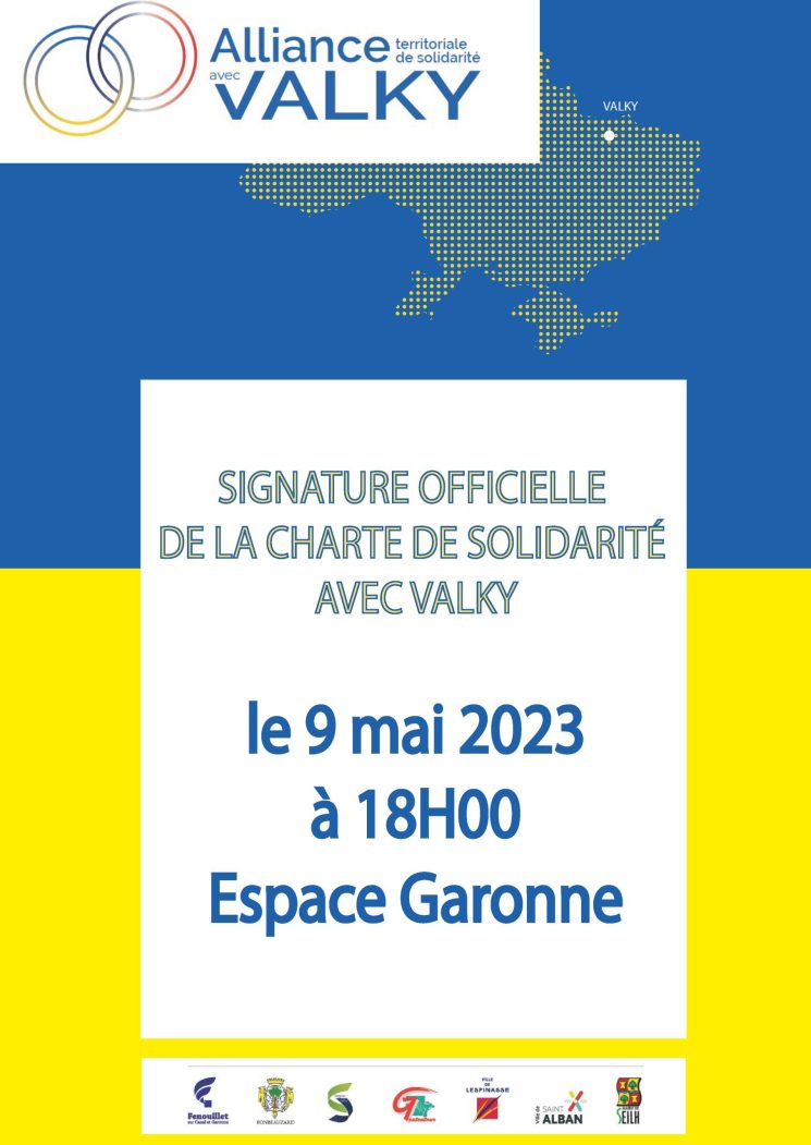 MARDI 9 MAI – SIGNATURE DE LA CHARTE D’ALLAINCE DE SOLIDARITE AVEC L’UKRAINE