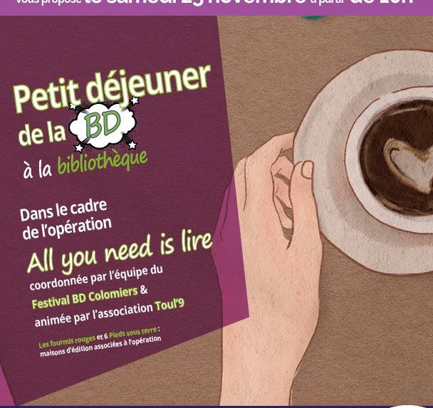 SAMEDI 25 NOVEMBRE : PETIT DEJEUNER DE LA BD À LA BIBLIOTHEQUE