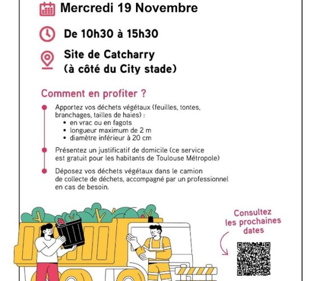 Collecte déchets végétaux en benne