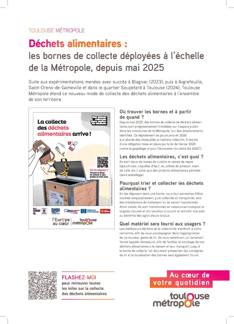 Bornes de collecte déchets alimentaires