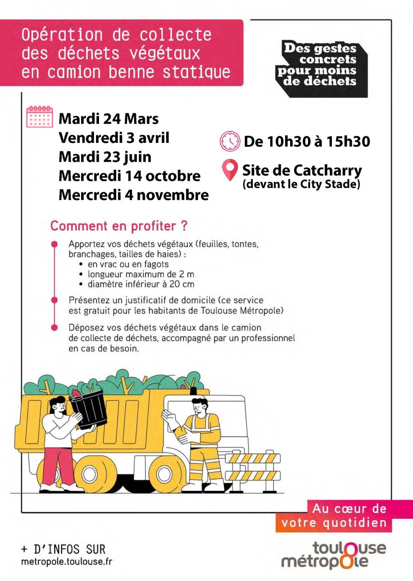 Collecte déchets verts benne statique